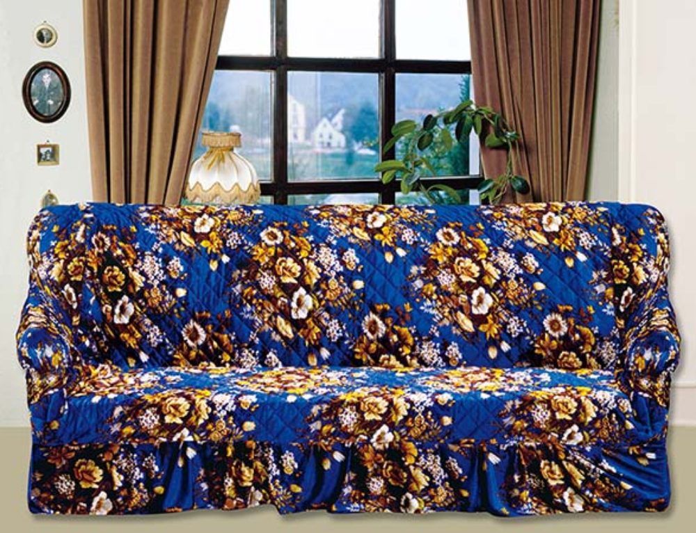 Printed Pleuche Sofa Cover