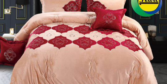 patchwork embroidery comforter