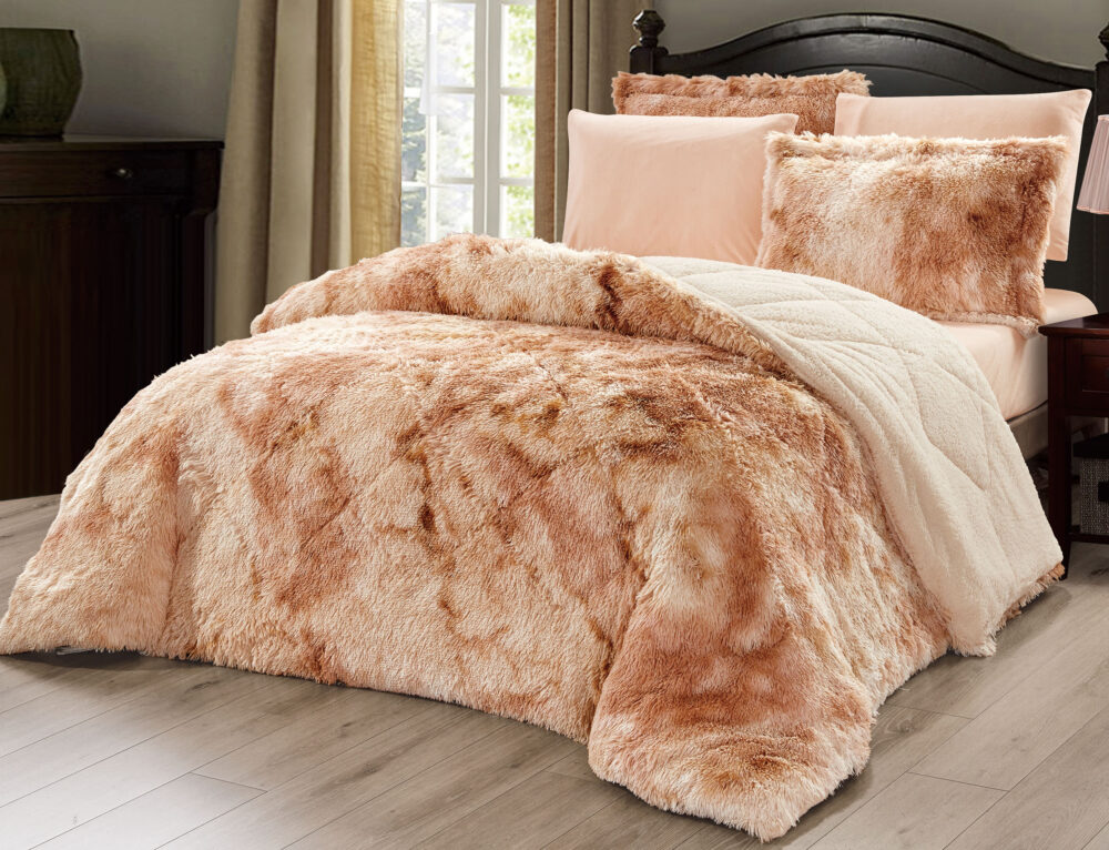 PV Long Plush Comforter Set